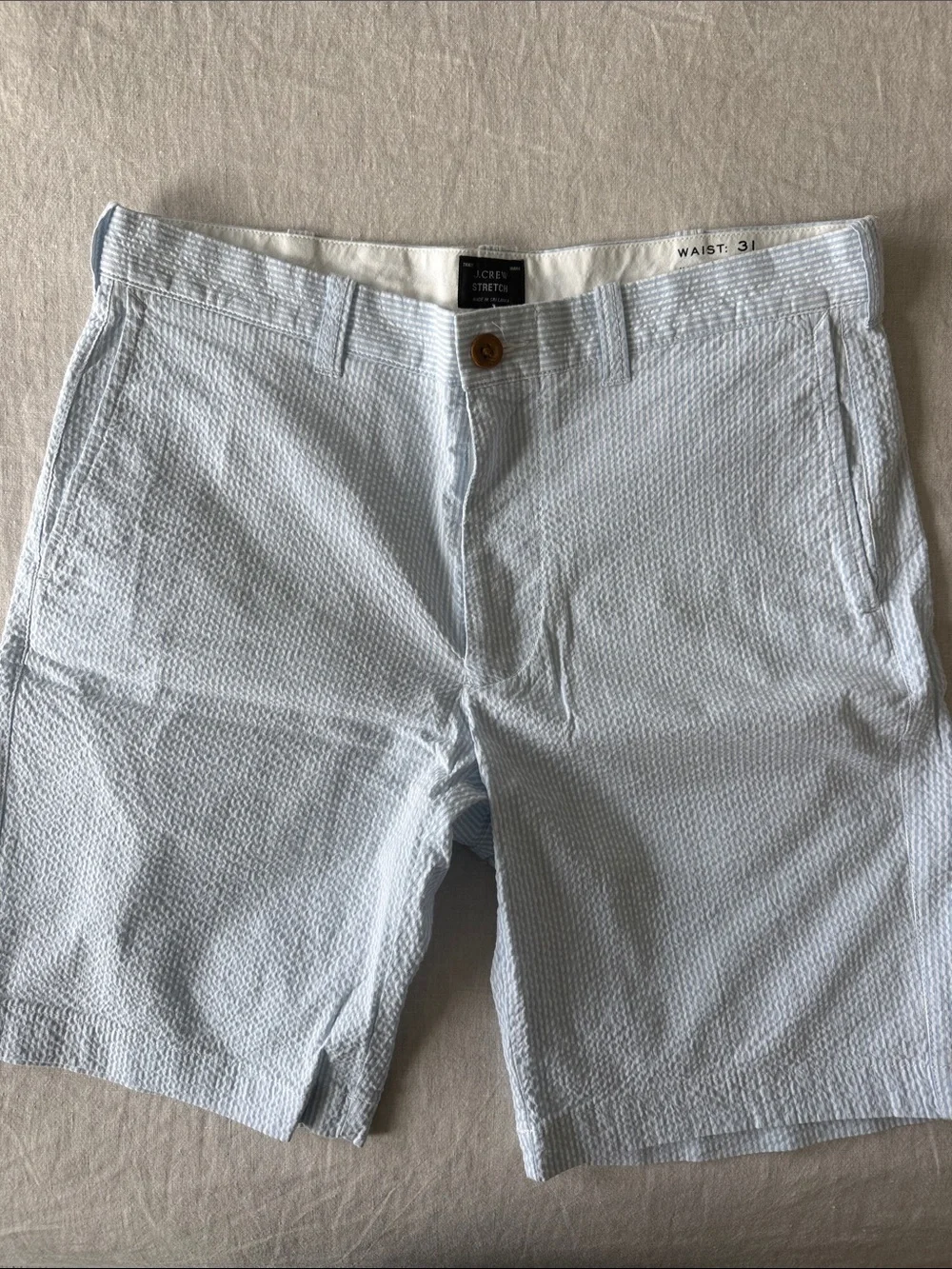 Light Blue Seersucker Men’s Shorts